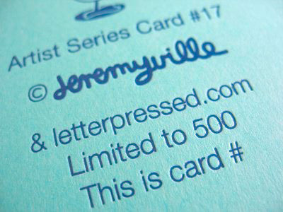 Jeremyville x Letterpress cards